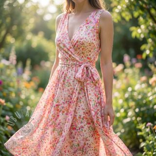 Viskoza SATIN Dots digital print