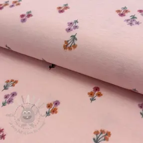 Bombažna tkanina FLANNEL Flowers light pink