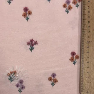 Bombažna tkanina FLANNEL Flowers light pink
