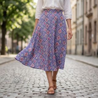 Viskoza RADIANCE Abstract purple digital print