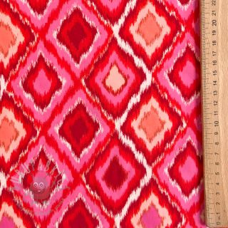 Viskoza RADIANCE Abstract red digital print