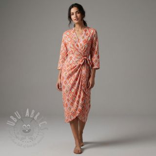 Viskoza RADIANCE Abstract orange digital print