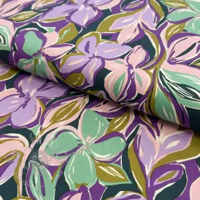 Bombažna tkanina VISCOSE Flowers cobalt