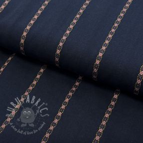 Bombažna tkanina JACQUARD DOBBY navy