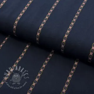 Bombažna tkanina JACQUARD DOBBY navy