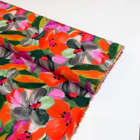 Viskoza ECOVERO Flowers multi digital print