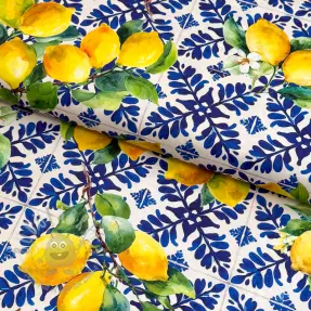 Bombažna tkanina VISCOSE Lemons digital print
