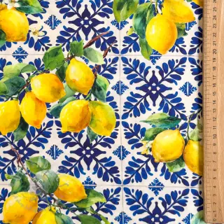 Bombažna tkanina VISCOSE Lemons digital print