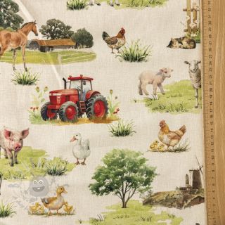Dekorativno blago Cosy Farm Animals digital print
