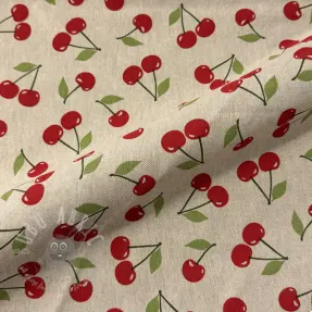 Dekorativno blago Linenlook premium Cherry Happy Joy