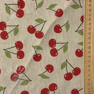 Dekorativno blago Linenlook premium Cherry Happy Joy