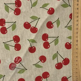 Dekorativno blago Linenlook premium Cherry Happy Joy