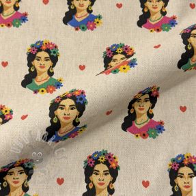 Dekorativno blago Linenlook premium Viva Flower Girl