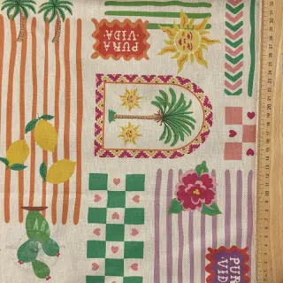 Dekorativno blago Linenlook Pura Vida Patch digital print