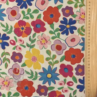 Dekorativno blago Linenlook Flower Fiesta Field digital print