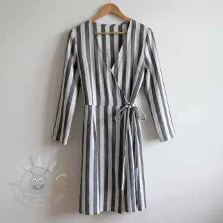 Viskoza YARN DYED Stripes BIG navy