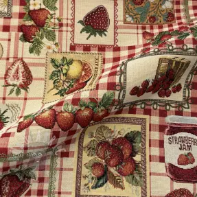 Dekorativno blago GOBELIN premium Strawberry Jam Check