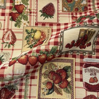 Dekorativno blago GOBELIN premium Strawberry Jam Check
