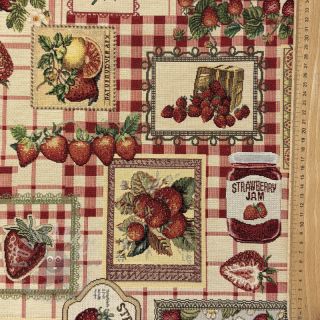 Dekorativno blago GOBELIN premium Strawberry Jam Check
