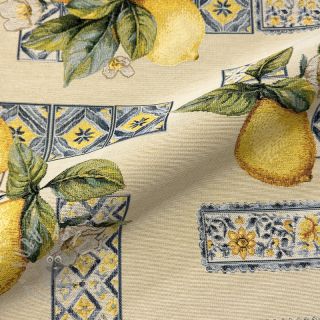 Dekorativno blago GOBELIN premium Citrus Lemon Azulejos