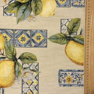 Dekorativno blago GOBELIN premium Citrus Lemon Azulejos