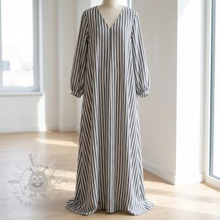 Viskoza YARN DYED Stripes SMALL navy