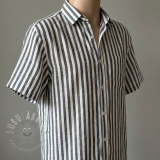 Viskoza YARN DYED Stripes SMALL navy