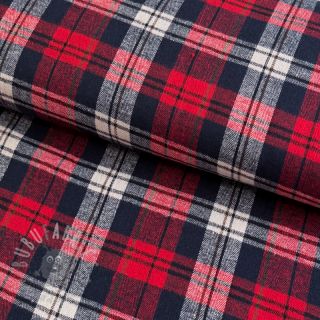 Viscose Scottish Check YARN DYED BRUSHED Atlas red