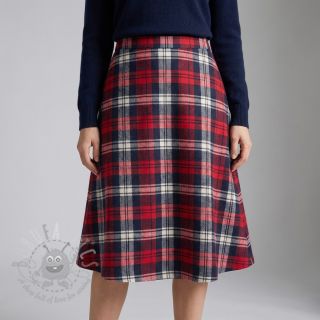 Viscose Scottish Check YARN DYED BRUSHED Atlas red