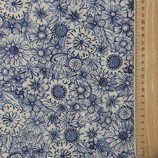 Dekorativno blago Linenlook Bloom Fully Mix digital print