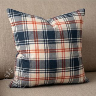 Bombažna tkanina YARN DYED BRUSHED Check Mia navy