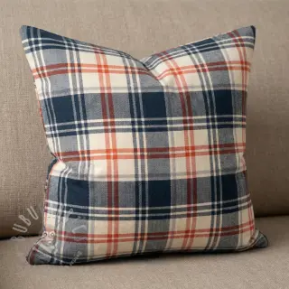 Bombažna tkanina YARN DYED BRUSHED Check Mia navy