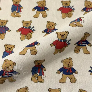 Dekorativno blago Linenlook Teddy Bear Cosy digital print