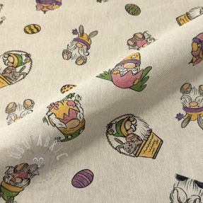 Dekorativno blago Linenlook Tomte Easter Egg digital print