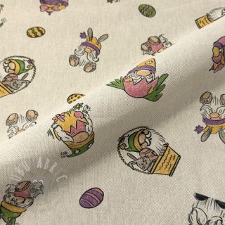 Dekorativno blago Linenlook Tomte Easter Egg digital print