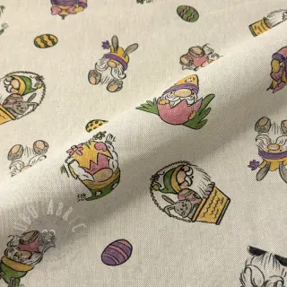 Dekorativno blago Linenlook Tomte Easter Egg digital print
