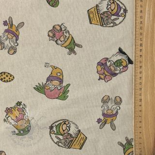 Dekorativno blago Linenlook Tomte Easter Egg digital print