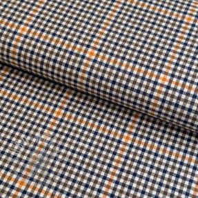 Bombažna tkanina YARN DYED BRUSHED Check Mike ecru