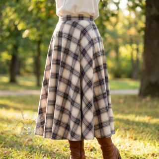 Bombažna tkanina YARN DYED BRUSHED Check Tim beige