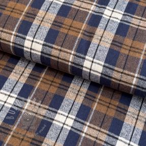 Viscose Scottish Check YARN DYED BRUSHED Atlas brown
