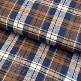 Viscose Scottish Check YARN DYED BRUSHED Atlas brown
