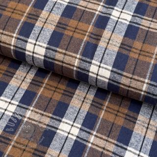 Viscose Scottish Check YARN DYED BRUSHED Atlas brown