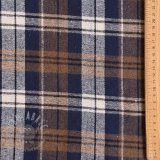 Viscose Scottish Check YARN DYED BRUSHED Atlas brown