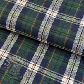 Viscose Scottish Check YARN DYED BRUSHED Atlas green