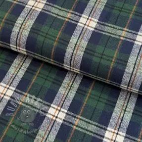 Viscose Scottish Check YARN DYED BRUSHED Atlas green