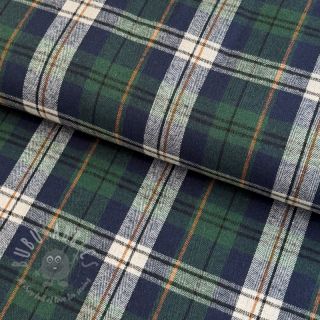 Viscose Scottish Check YARN DYED BRUSHED Atlas green