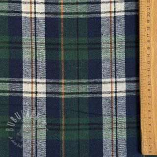 Viscose Scottish Check YARN DYED BRUSHED Atlas green