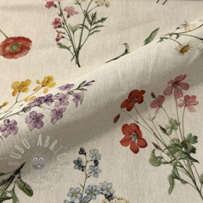 Dekorativno blago Linenlook Delicate Floral Field digital print