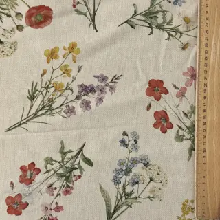 Dekorativno blago Linenlook Delicate Floral Field digital print