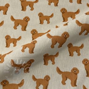 Dekorativno blago Linenlook Labradoodle Dog Love digital print